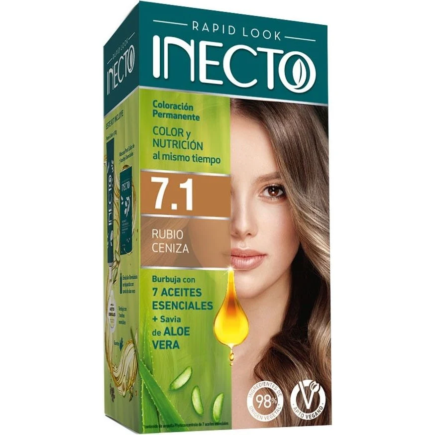 Inecto Tintura Rapid Kit -Rubio Ceniza N° 7.1 — foto 2