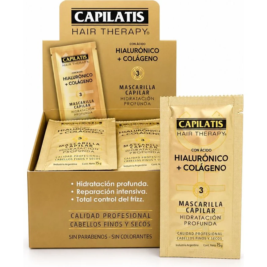 Capilatis Máscara Capilar Ácido Hialurónico 24 Sobres x 15 g — foto 2