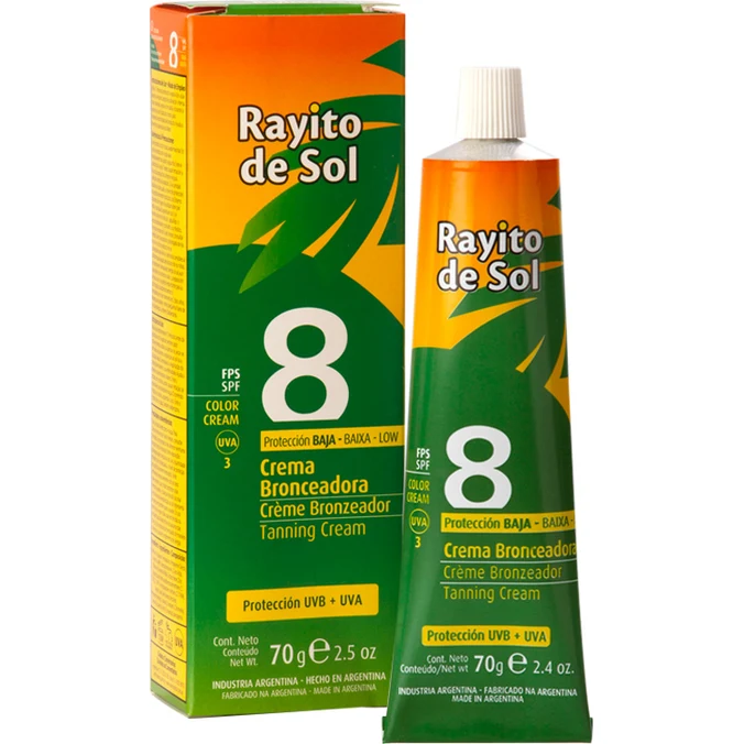 Crema Bronceadora Rayito de Sol Factor 8 70 g — foto 2