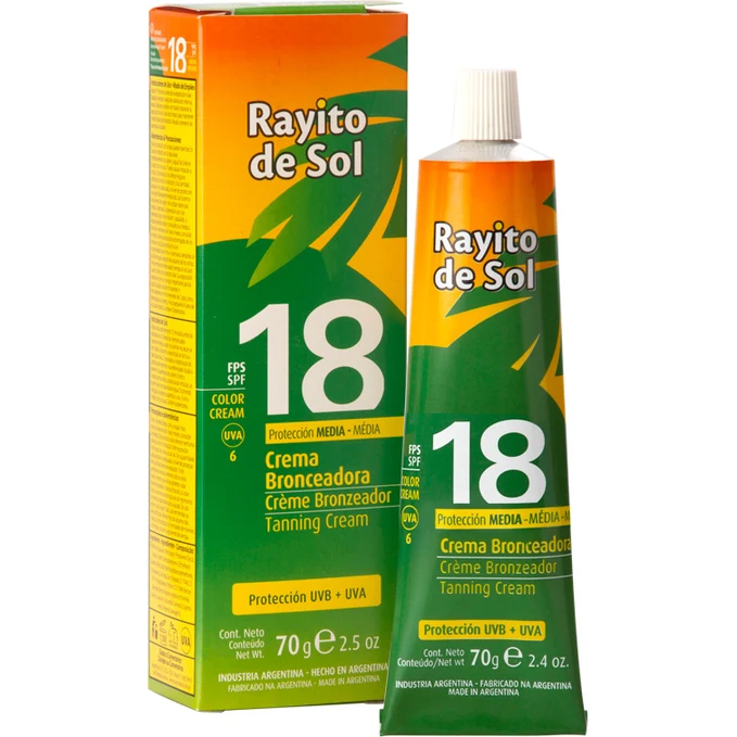 Crema Bronceadora Rayito de Sol FPS 18 x 70 g — foto 2
