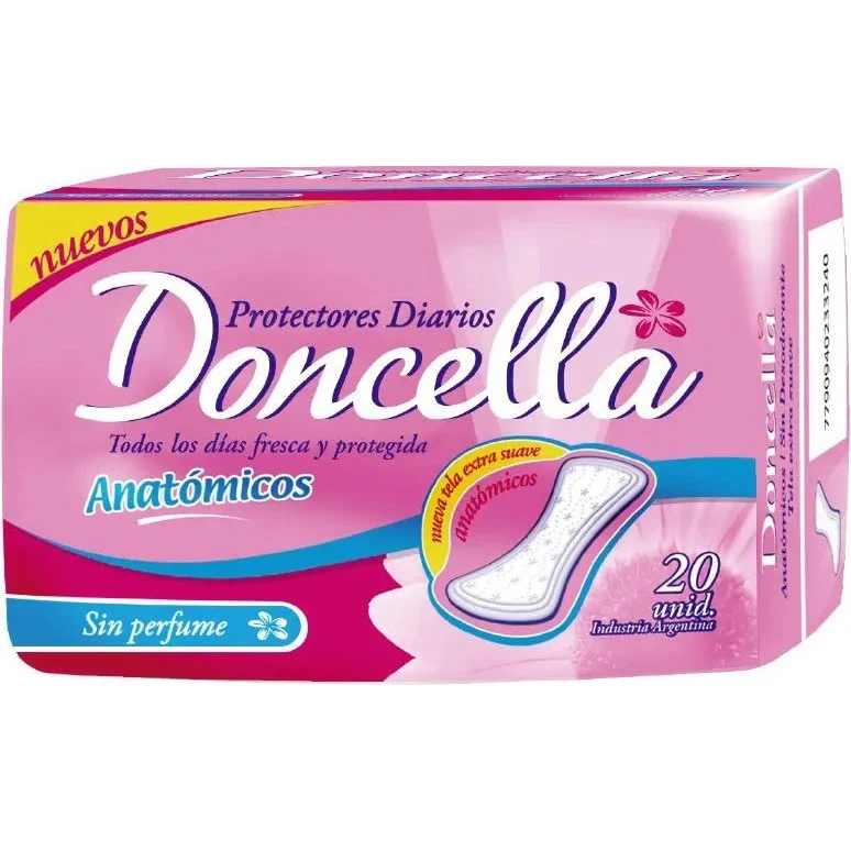 Protectores Diarios Doncella Anatómicos Sin Perfume x20 — foto 3